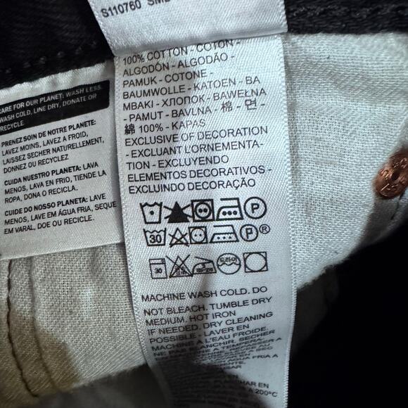 Levi’s 501 Black Button-Fly Straight Leg Jeans Men’s W29 L30 - Picture 4 of 8